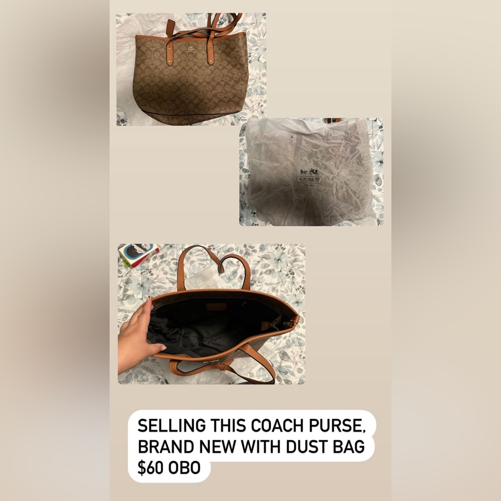 coach purse with dust bag